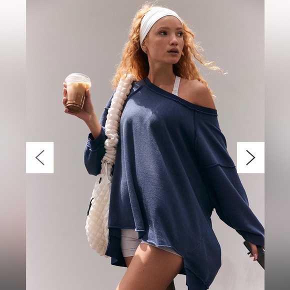 NWT! ‘Free People Movement’ Oversized Tunic Sweatshirt - Picture 1 of 5